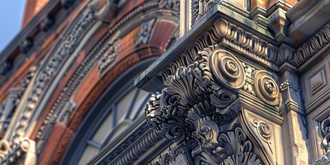 Historical building with intricate carvings, heritage preservation.