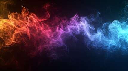 Colorful smoke on dark background