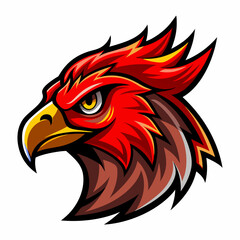 Hawk head logo vector illustration on white background