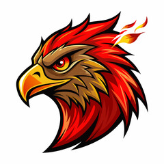 Hawk head logo vector illustration on white background