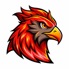 Hawk head logo vector illustration on white background