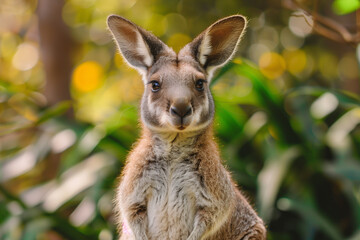 Funny kangaroo portrait