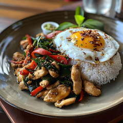 Stir Fried Chicken with Holy Basil