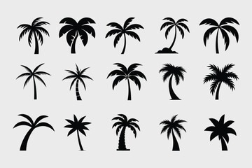 Obraz premium Minimalist Palm Tree Logo Icon Design Template - Vector Art