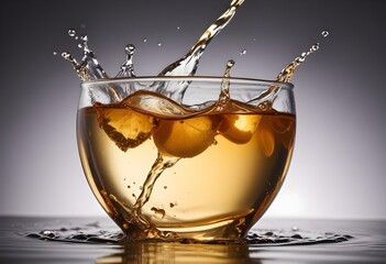 splash tea closeup shot