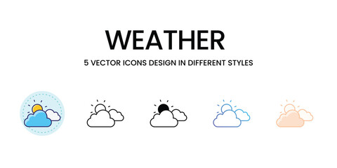 Weather icons set vector illustration. vector stock