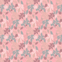 Fototapeta premium Creative concept of bright pink images of abstract tree leaves, texture in a minimalistic style. Templates of modern decoration for holidays, advertising, brand. Ornament, seamless pattern, texture
