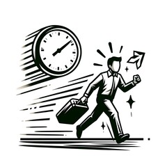 Obraz premium He got there on time.