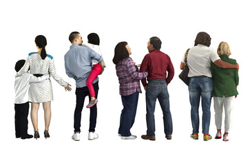 Obraz premium Group of family couples. Suitable for family, diversity, relationships and lifestyle concepts.
