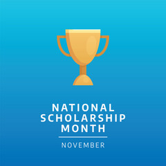 vector graphic of National Scholarship Month ideal for National Scholarship Month celebration.