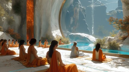 Fototapeta premium meditation of the future