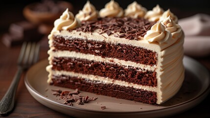 honey cake with cream