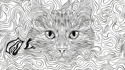 Fototapeta premium Adult colouring book page