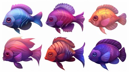 Naklejka premium Delight in this cute fish vector, perfect for spring Bright colors and charming design bring joy to any project.