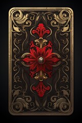 Exquisitely Detailed Ancient Artistic Card with Intricate Historical Patterns and Authentic Medieval Design, an Ideal and Perfect Addition to Any Classic Game Collection