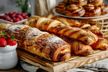 Delicious pastries and buns make for a delightful brunch