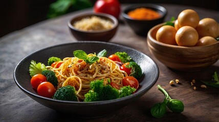 Healthy food photography very delicious food photo blurry background 4k HD resolution photo