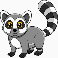 a-funny--lemur-with-white-background