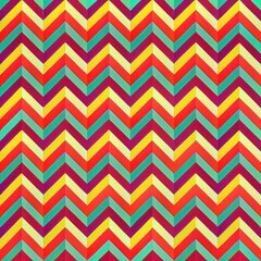 Seamless pattern of vivid chevrons and stripes, Generative AI