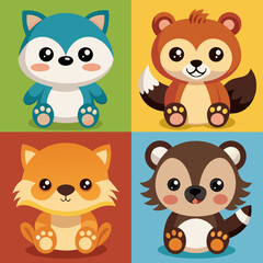 Fototapeta premium set of animals