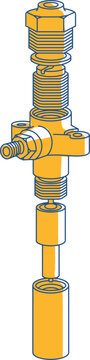 inyector canon riel de autos, diesel.