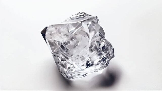 Isolated rough diamond on white studio background