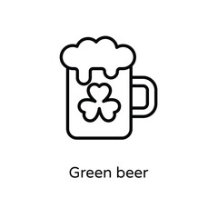 Green beer vector icon