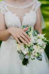 Bouquet of flowers in hands