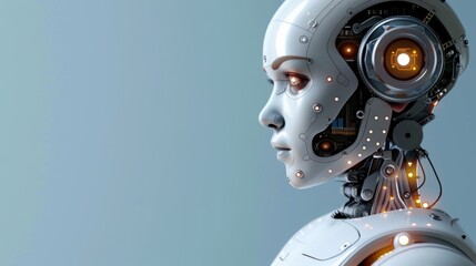 Fototapeta premium artificial intelligence revolution and impact background