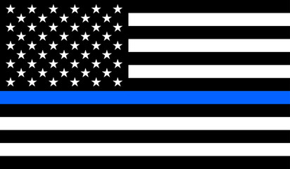 law enforcement flag vector design. American police flag vector illustration.