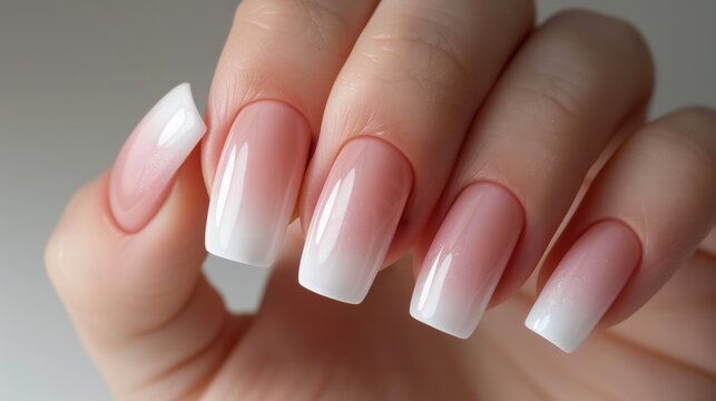 Elegant French Ombre Nails Beauty and Fashion Fingernail Design for Modern Manicure Trends
