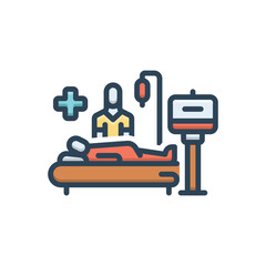 Color illustration icon for post care