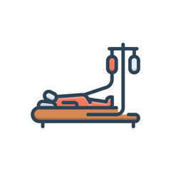 Color illustration icon for blood donation