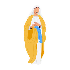 Christ mother illustration in flat style 

