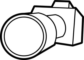 Camera illustration outline vector