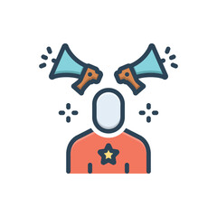 Naklejka premium Color illustration icon for ambassador