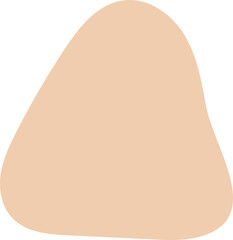 Fototapeta premium Neutral-colored abstract organic blob shape element. Flat design illustration.