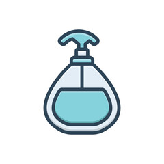 Color illustration icon for shampoo
