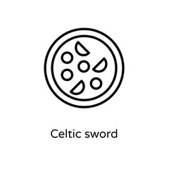 Celtic sword vector icon