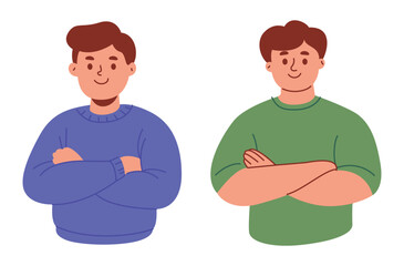 Man Crossing His Hand Looks Confident