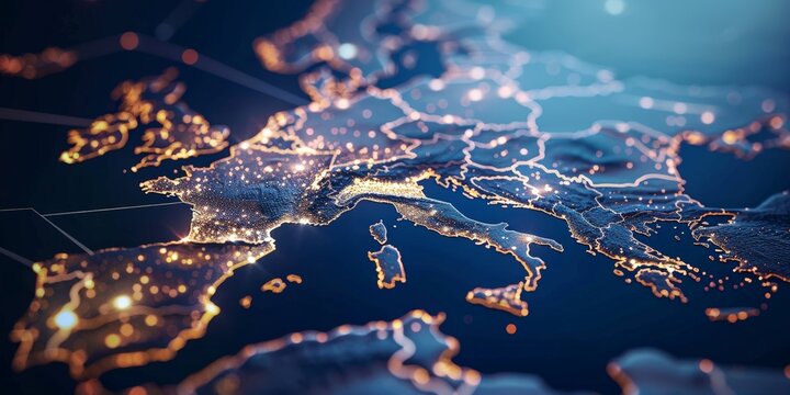 Digital Night World Map