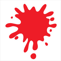 Paint red pigment spray splash stain illustration spots