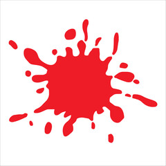 Paint red pigment spray splash stain illustration spots