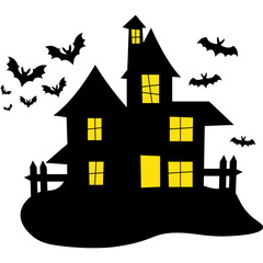 Halloween Castle Silhouette