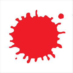 Paint red pigment spray splash stain illustration spots