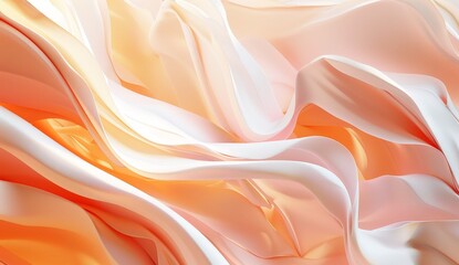 Abstract Orange and White Swirling Texture