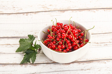 Sweet ripe red currant berries