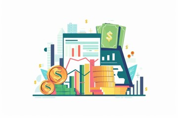 Conceptual Finance Illustration created with Generative AI