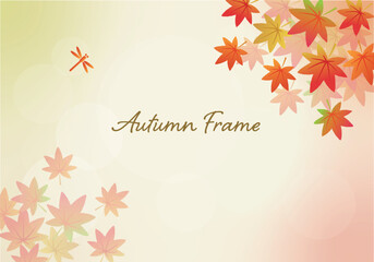秋 紅葉フレーム03