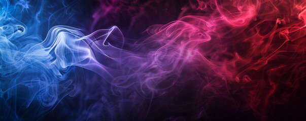 Obraz premium Colorful abstract smoke on a dark background